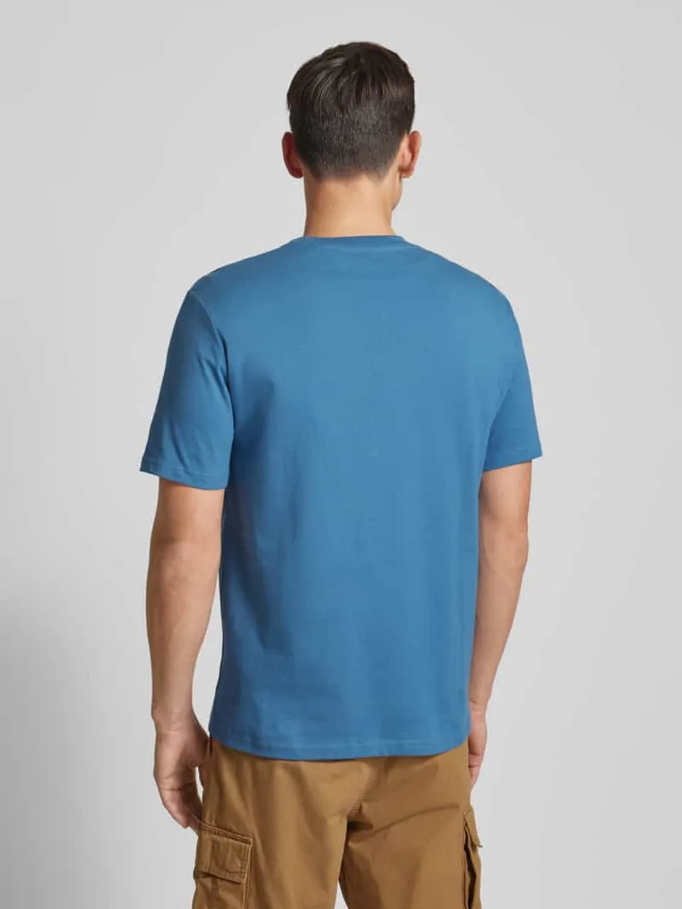 Marc O'Polo T-Shirt mit Label-Print in Rauchblau