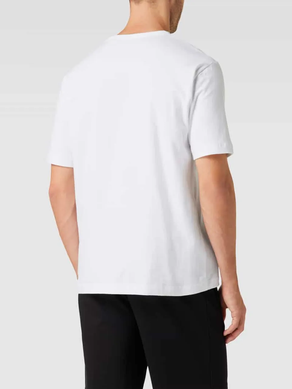Marc O'Polo T-Shirt mit Logo-Stitching in Weiss