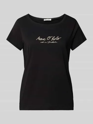 Marc O'Polo T-Shirt mit Statement-Print in Black
