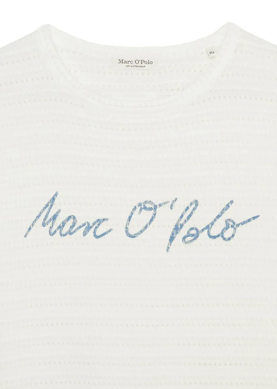 Marc O'Polo T-Shirt mit Struktur und Lochmuster