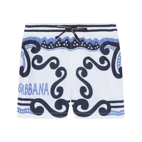 Marina Print Blaue Badehose Dolce & Gabbana