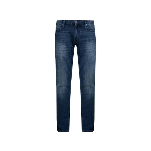 Marineblaue Lockere Tapered Jeans Emporio Armani