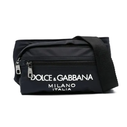 Marineblaue Logo Gürteltasche Dolce & Gabbana