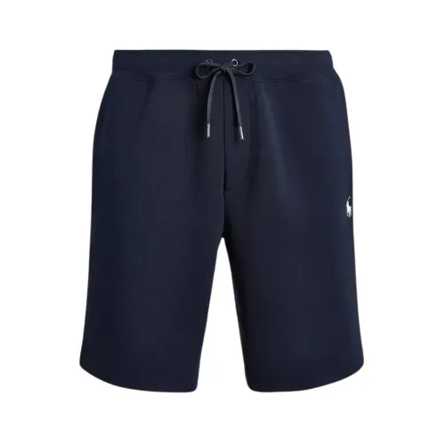 Marineblaue Polo Shorts mit Besticktem Logo Ralph Lauren