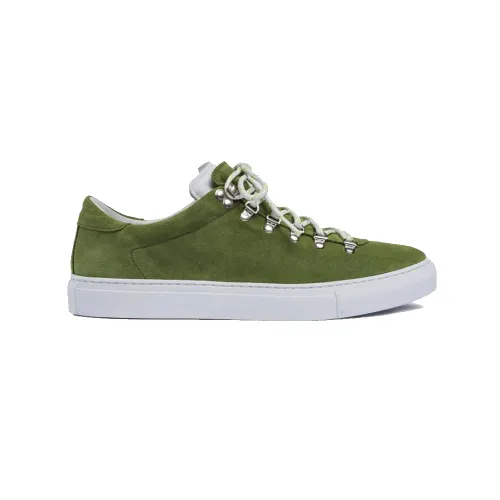 Marostica Low Tendril Green Suede Sneakers Diemme