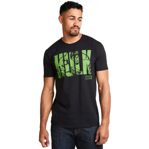 Marvel Herren Hulk Text T Shirt