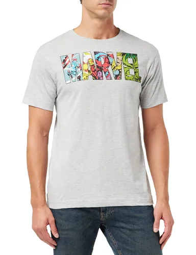 MARVEL T-Shirt Comic Strip Logo hellgrau