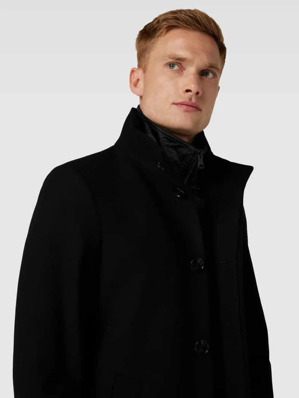 Matinique Mantel in Melange-Optik Modell 'Harvey' in Black