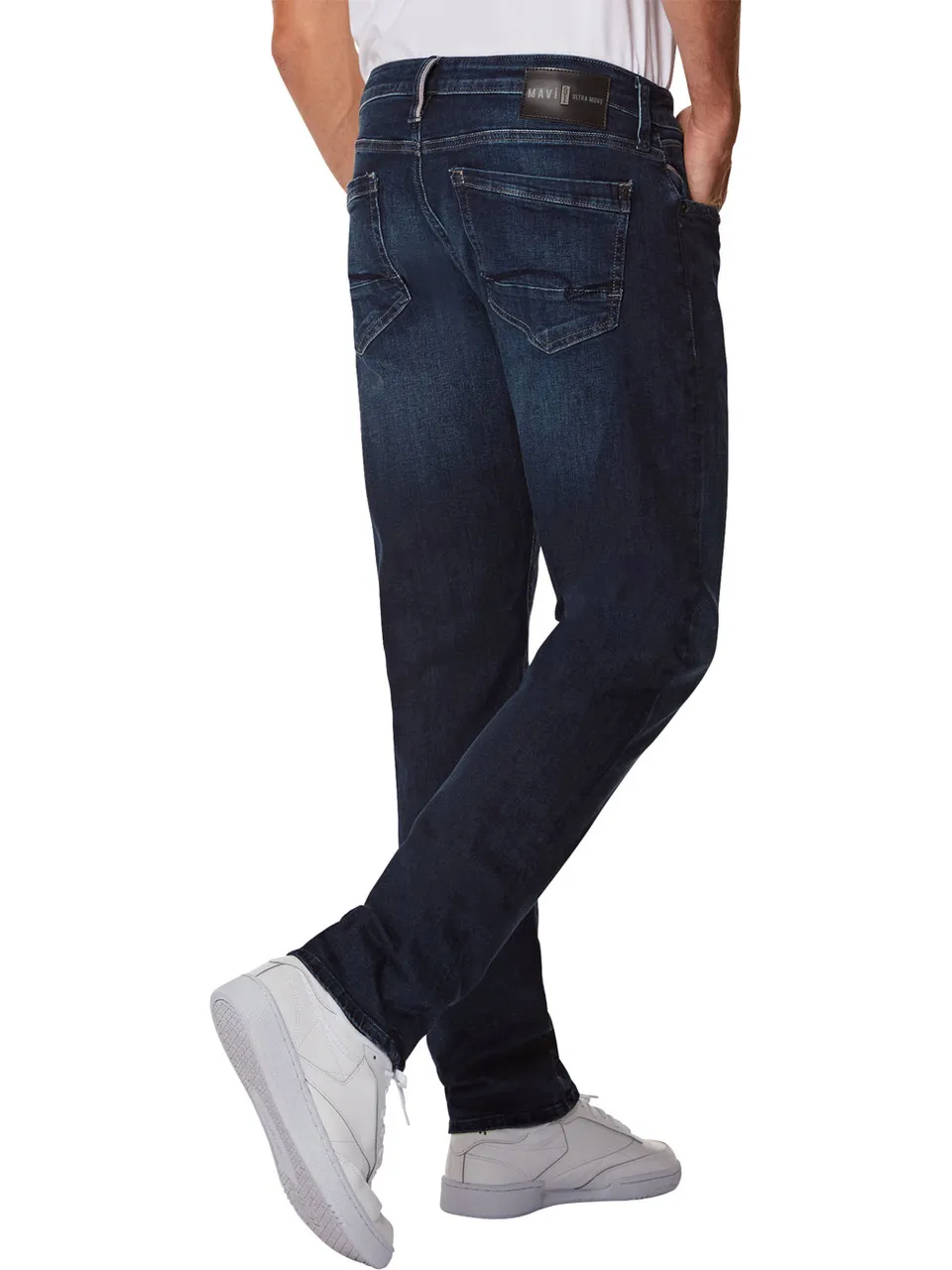 Mavi Herren Jeans Marcus - Slim Fit - Blau - Dark Brushed Ultra Move