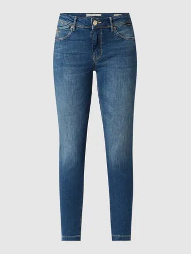 Mavi Jeans Cropped Super Skinny Fit Jeans mit Stretch-Anteil Modell 'Adriana Ankle' in Blau
