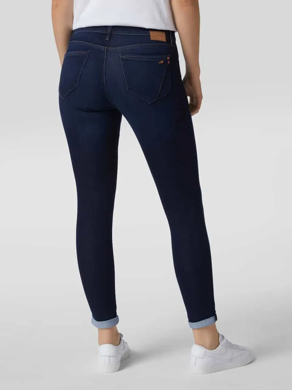 Mavi Jeans Cropped Super Skinny Fit Jeans mit Stretch-Anteil Modell 'Lexy' in Dunkelblau