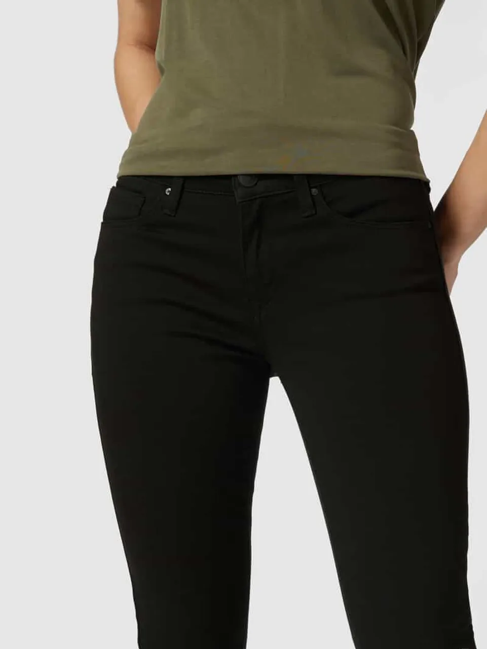 Mavi Jeans Super Skinny Fit Jeans mit Viskose-Anteil  Modell 'Adriana' in Black