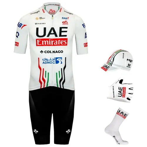 Maxi Set (5 Teile) UAE EMIRATES 2024, für Herren, Fahrradbekleidung|UAE EMIRATES