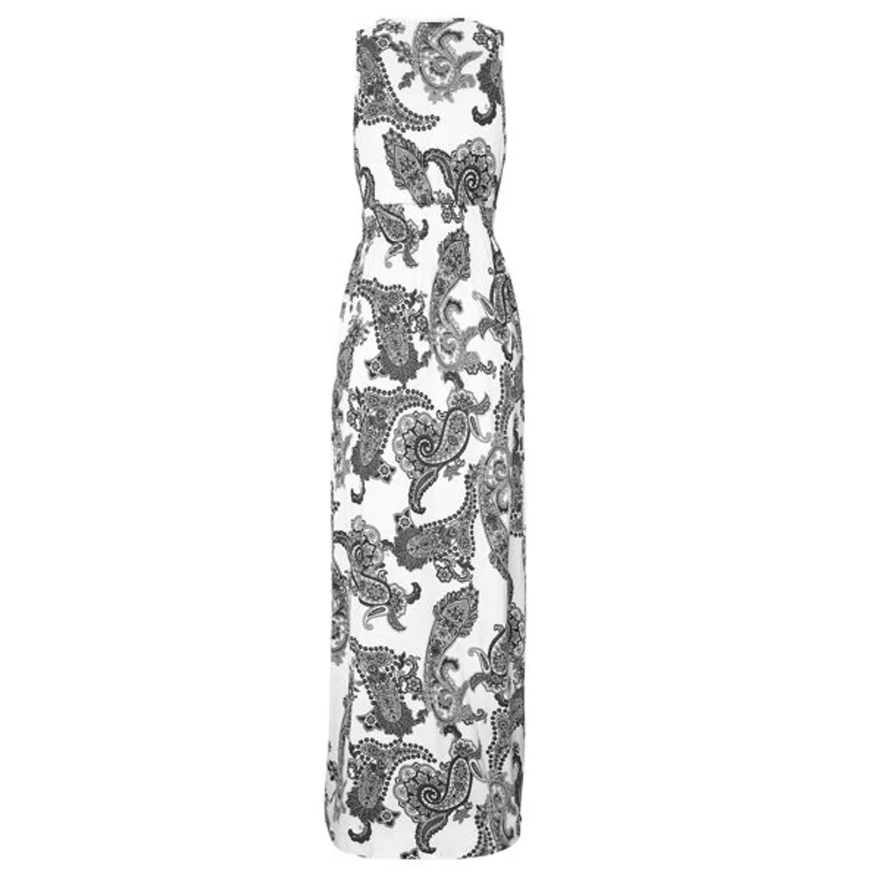 Maxikleid LASCANA Gr. 38, N-Gr, schwarz-weiß (schwarz, weiß, bedruckt) Damen Kleider Strandkleider