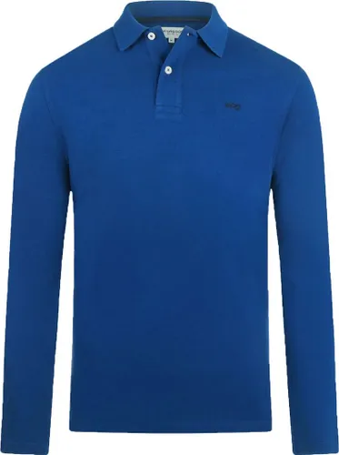 McGregor Longsleeve Piqué Polo Shirt Mid Blau