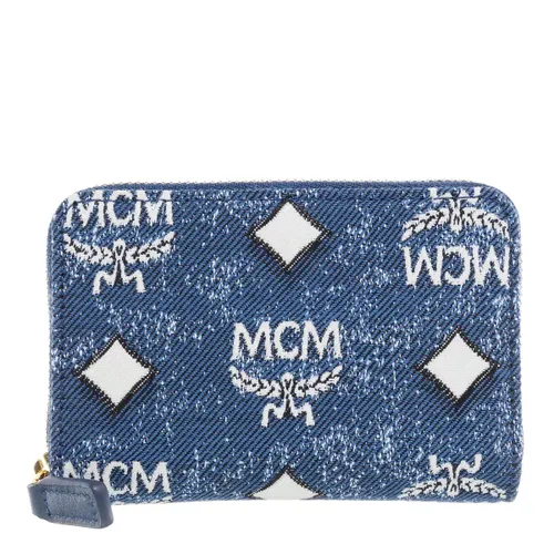 MCM Portemonnaie - Aren Zipped Wallet Xmini - Gr. unisize - in Blau - für Damen