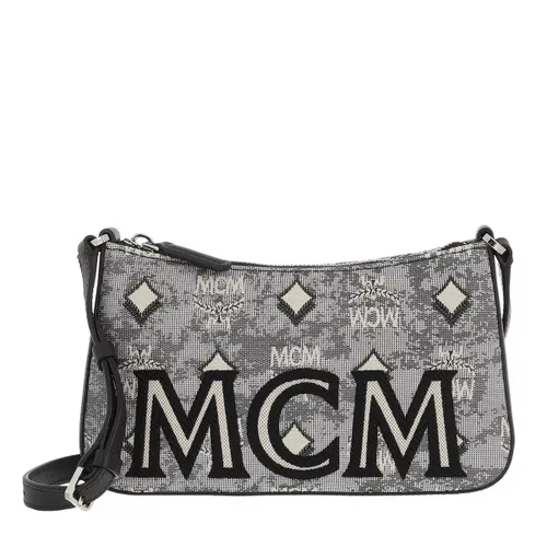 MCM Shopper - Visetos Jacquard Shoulder Mini Bag - Gr. unisize - in Grau - für Damen