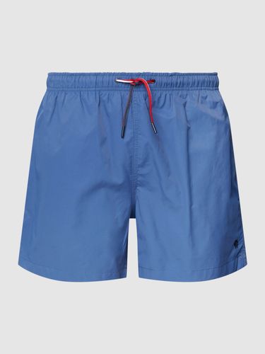 MCNEAL Badehose mit Label-Stitching Modell 'Gregory' in Rauchblau