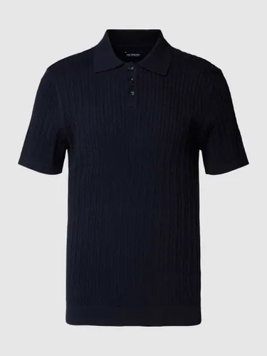 MCNEAL Poloshirt mit Zopfmuster in Marine