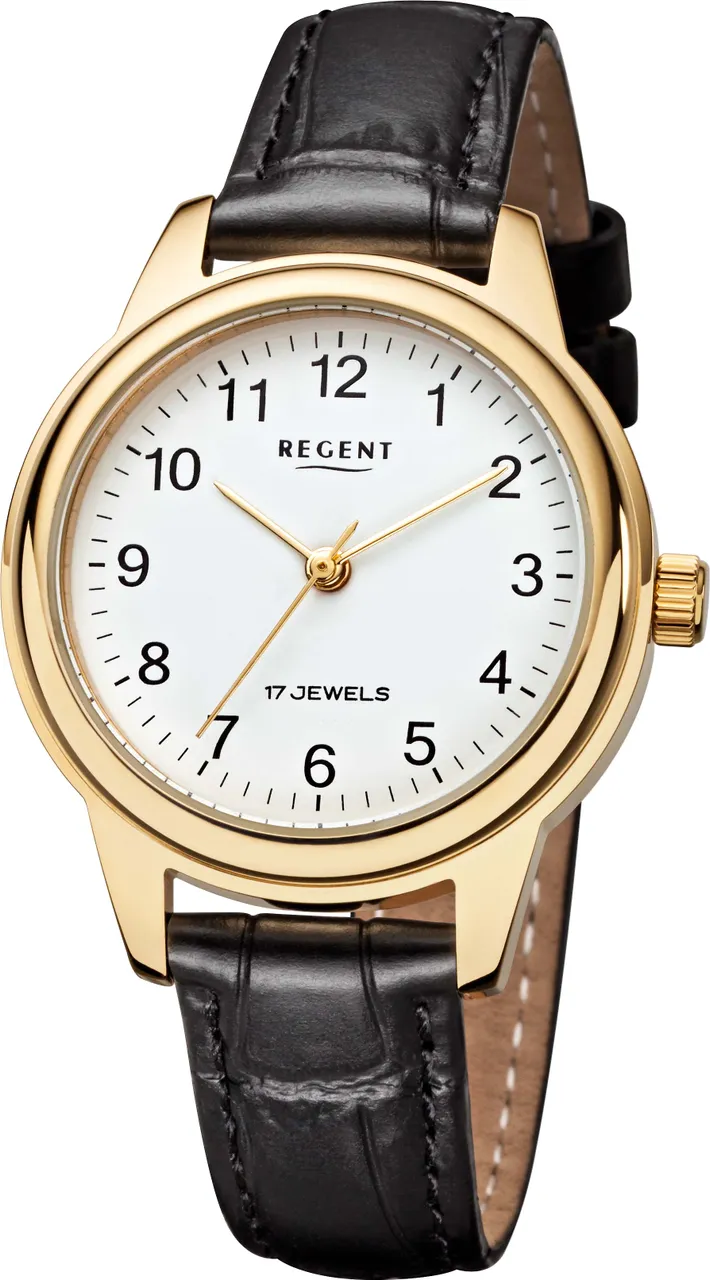 Mechanische Uhr REGENT "F-1395" Armbanduhren schwarz Damen Mechanische Uhren