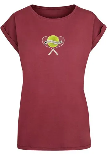 Merchcode T-Shirt Merchcode Damen Ladies Tennis Tournament Extended Shoulder Tee (1-tlg)