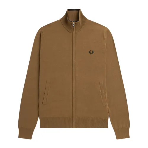 Merinowoll-Zip-Through-Pullover Fred Perry