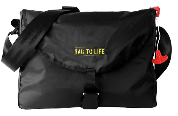 Messenger Bag BAG TO LIFE "Inside Out Bag" Gr. B/H/T: 41 cm x 30 cm x 9 cm, schwarz Damen Taschen Handtaschen