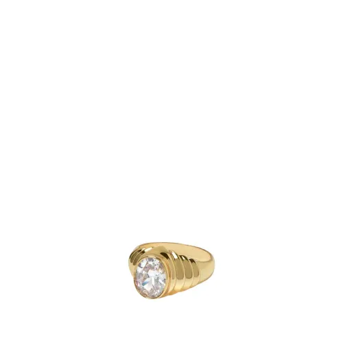 Messing und vergoldeter Statement-Ring Timeless Pearly