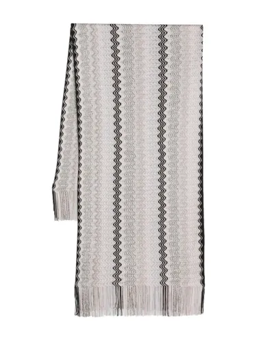 metallic zigzag fringed poncho