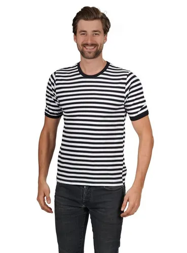 Metamorph T-Shirt Hochwertiger Ringelpulli Kurzarm schwarz-weiß Alltagstaugliche Ringelware für Karnevalsclowns, Matrosen oder Riesen