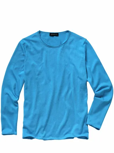 Mey & Edlich Herren Sweater Regular Fit Blau einfarbig 46, 48, 50, 52, 54, 56, 58