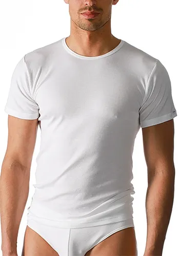 Mey Herren T-Shirt weiß Baumwolle unifarben