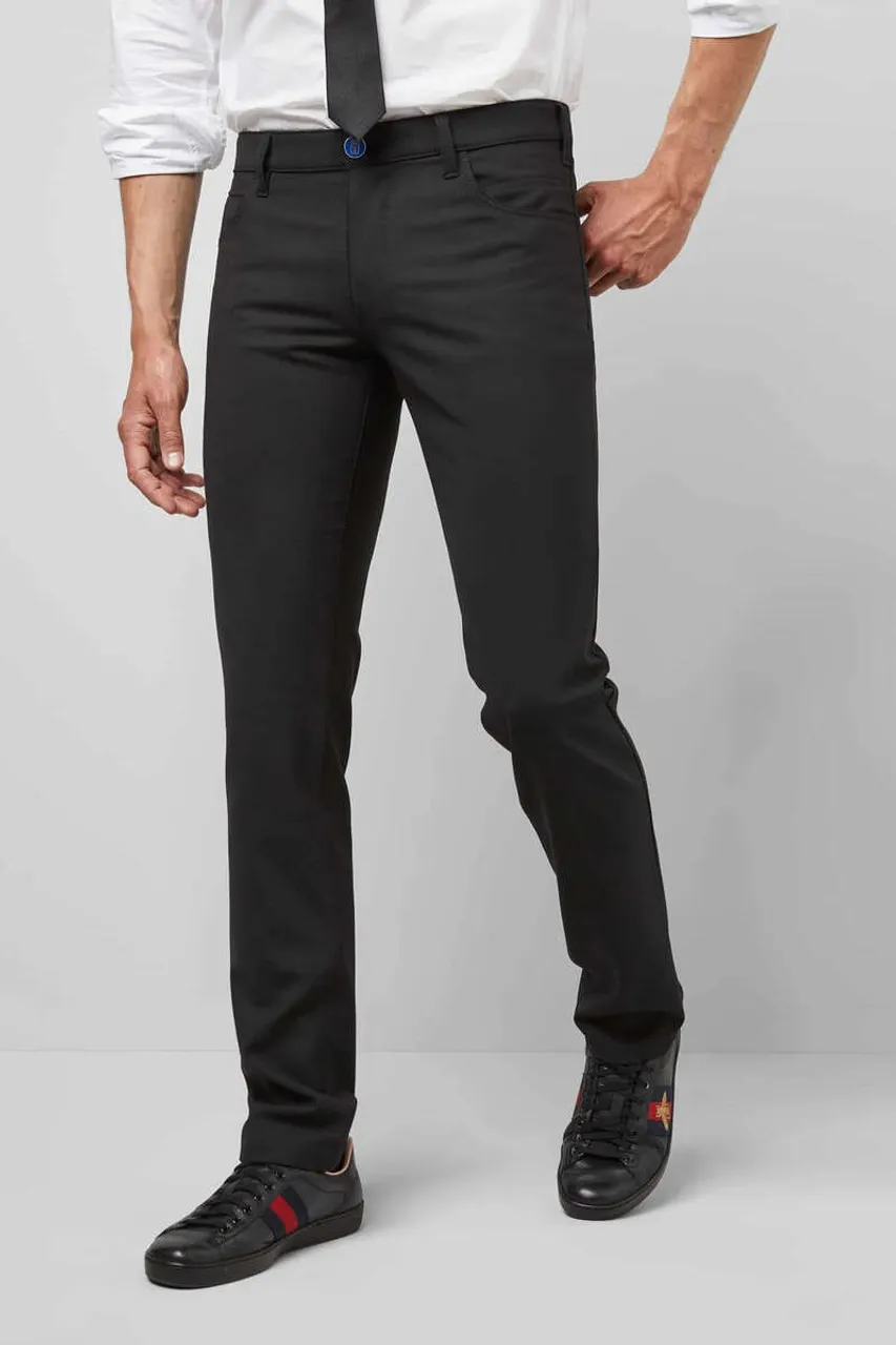 Meyer M5Regular Fit Jeans schwarz, Einfarbig