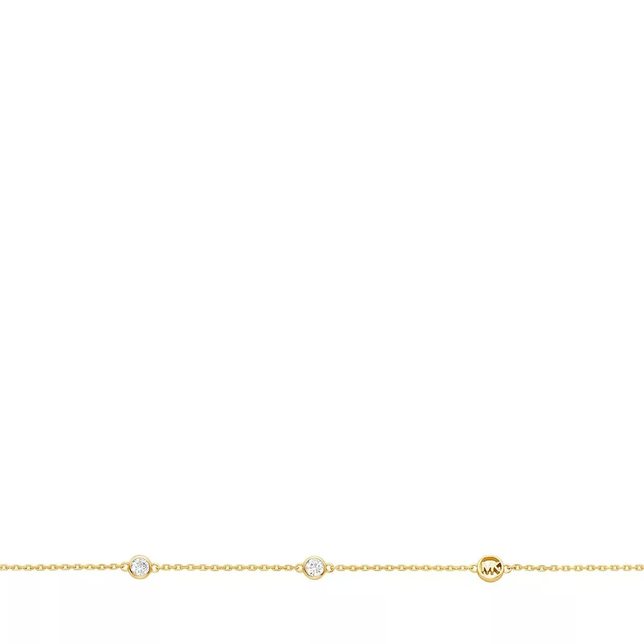 Michael Kors Halskette - Michael Kors 14K Gold Sterling Silver Station Neck - Gr. unisize - in Gold - für Damen