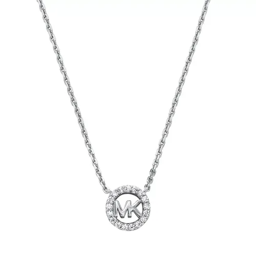 Michael Kors Halskette - Michael Kors Sterling Silver Logo Pendant Necklace - Gr. unisize - in Silber - für Damen