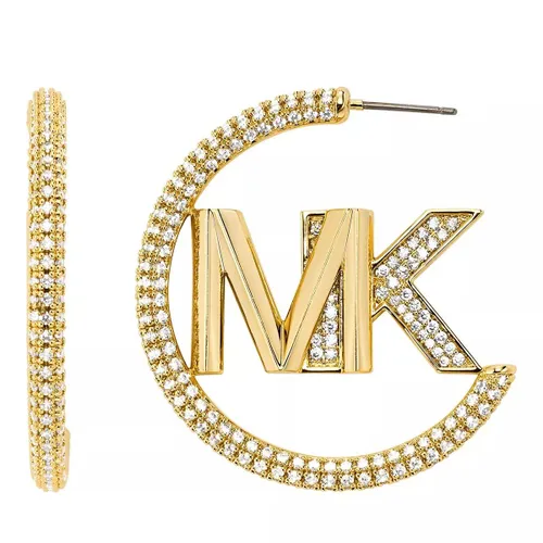 Michael Kors Ohrringe - 14K Gold-Plated Statement Logo Hoop Earrings - Gr. unisize - in Gold - für Damen