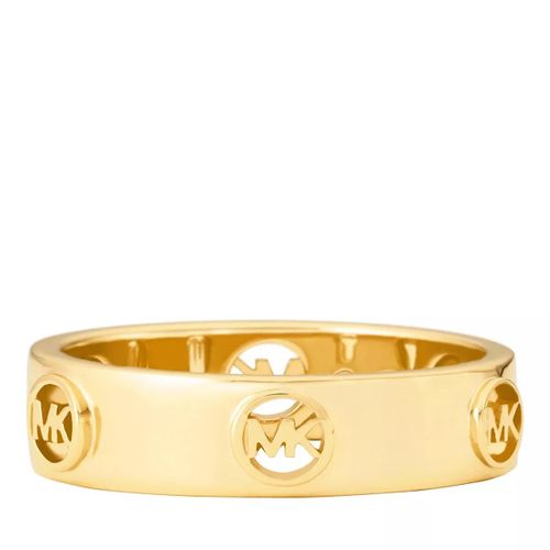 Michael Kors Ring - 14K Gold-Plated MK Logo Band Ring - Gr. 52 - in Gold - für Damen
