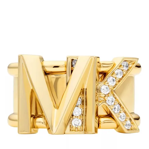 Michael Kors Ring - 14K Gold-Plated Statement Logo Band Ring - Gr. 54 - in Gold - für Damen