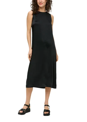 Midikleid S.OLIVER Gr. 42, N-Gr, schwarz (black) Damen Kleider Freizeitkleider