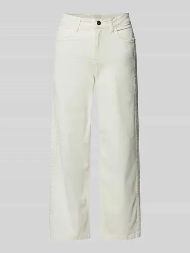 Milano Italy Regular Fit Culotte im 5-Pocket-Design in Offwhite