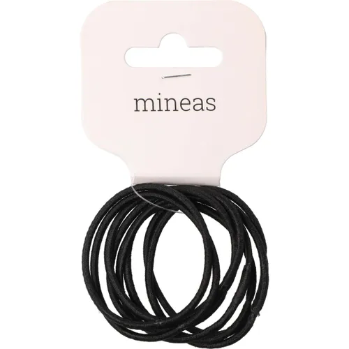 Mineas Hair Band Basic Thin 8 pcs Black