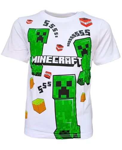 Minecraft T-Shirt Jungen Kurzarmshirt aus Baumwolle Gr. 116- 152 cm