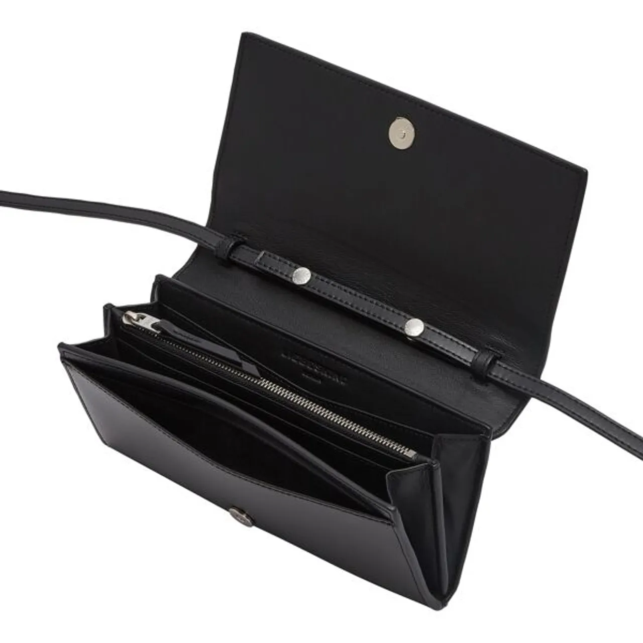 Mini Bag LIEBESKIND BERLIN "Crossbody XS PAPER BAG LOGO CARTER" Gr. B/H/T: 21 cm x 10 cm x 2 cm, schwarz (black) Damen Taschen Handtaschen
