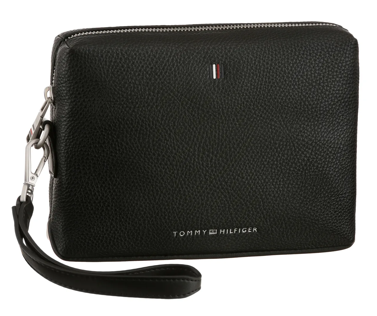 Mini Bag TOMMY HILFIGER "TH CENTTRAL POCHETTE" Gr. B/H/T: 22 cm x 18 cm x 5 cm, schwarz (black) Damen Taschen