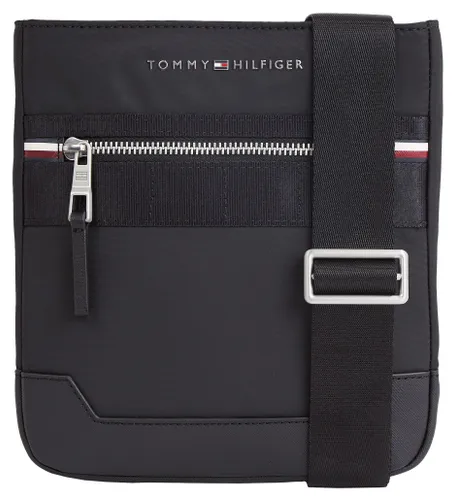 Mini Bag TOMMY HILFIGER "TH ELEVATED NYLON MINI CROSSOVER" Gr. B/H/T: 19,5 cm x 22 cm x 4 cm, schwarz Damen Taschen