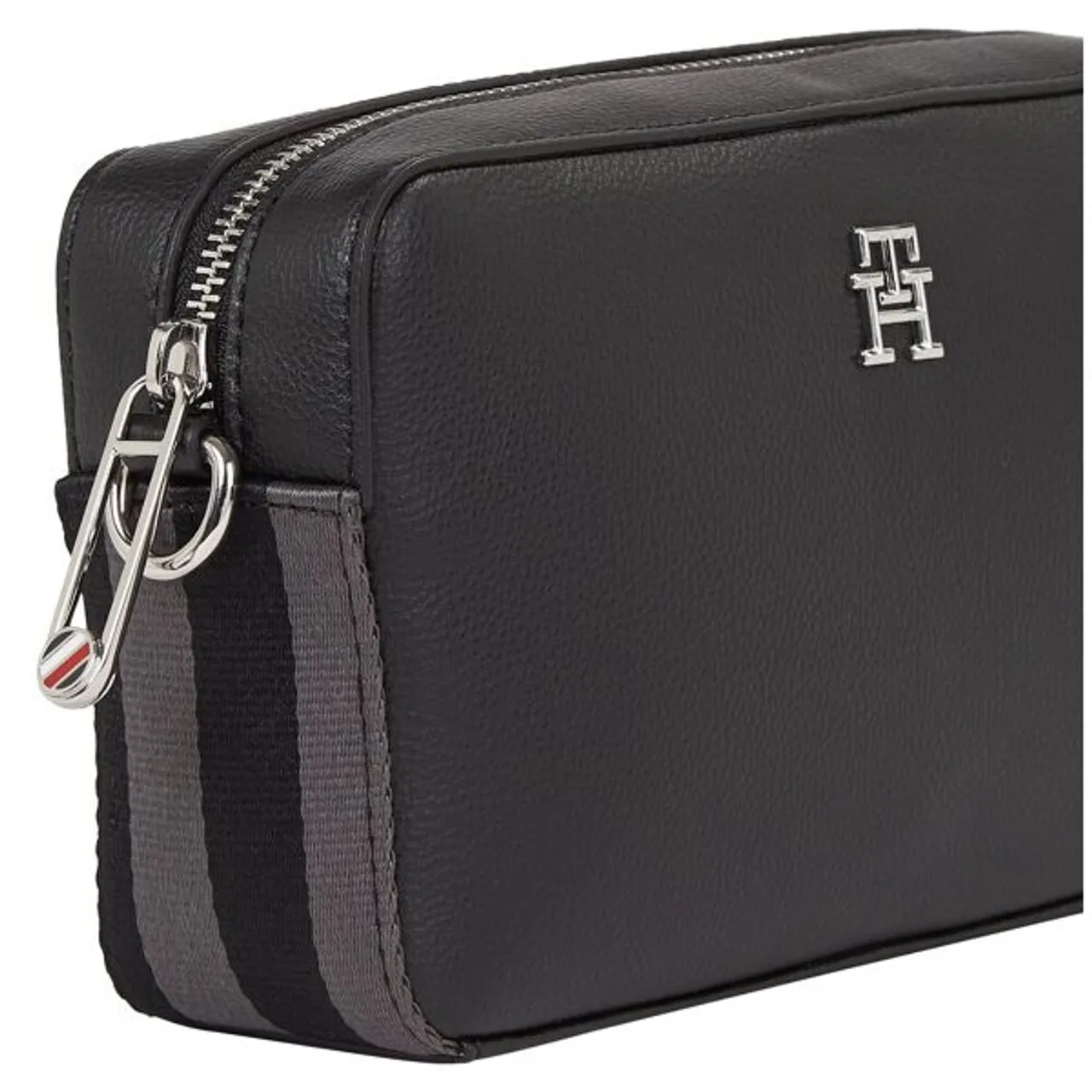 Mini Bag TOMMY HILFIGER "TH ESSENTIAL SC CAMERA BAG" Gr. B/H/T: 21,5 cm x 13 cm x 6 cm, schwarz (black) Damen Taschen Handtaschen