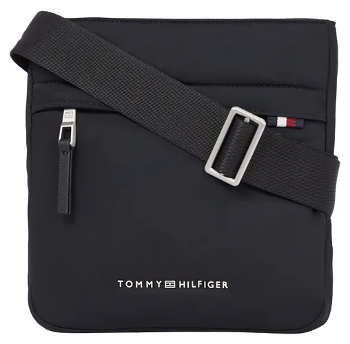 Mini Bag TOMMY HILFIGER "TH SIGNATURE MINI CROSSOVER" Gr. B/H/T: 20 cm x 21,5 cm x 2 cm, schwarz (black) Damen Taschen