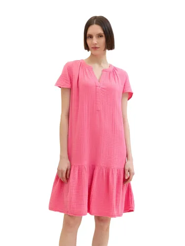 Minikleid TOM TAILOR Gr. 38, N-Gr, pink (carmine pink) Damen Kleider Freizeitkleider