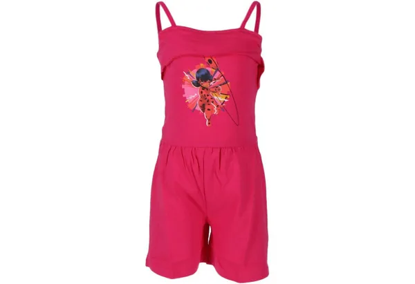 Miraculous - Ladybug Jumpsuit Kinder Mädchen Anzug Gr. 98 bis 128, 100% Baumwolle