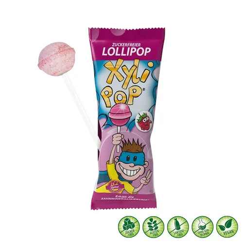 Miradent - XyliPOP Lolli Zahnpflegelolli Erdbeere Kinderzahnpflege 006 kg